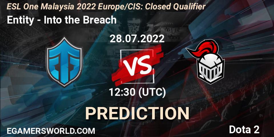 Entity - Into the Breach: Maç tahminleri. 28.07.2022 at 12:30, Dota 2, ESL One Malaysia 2022 Europe/CIS: Closed Qualifier