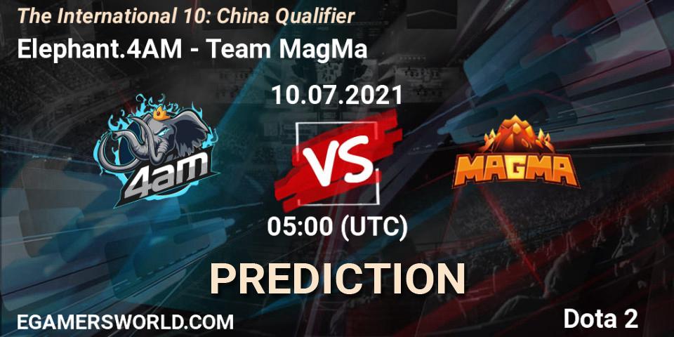 Elephant.4AM - Team MagMa: Maç tahminleri. 10.07.2021 at 05:00, Dota 2, The International 10: China Qualifier