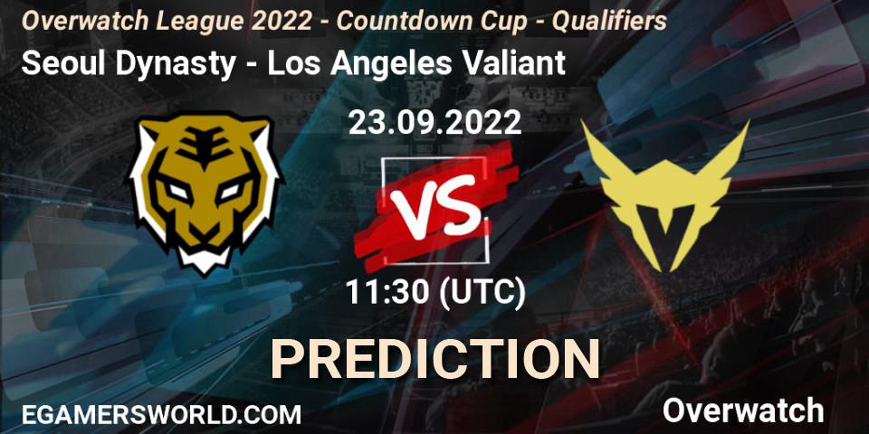 Seoul Dynasty - Los Angeles Valiant: Maç tahminleri. 23.09.2022 at 11:30, Overwatch, Overwatch League 2022 - Countdown Cup - Qualifiers