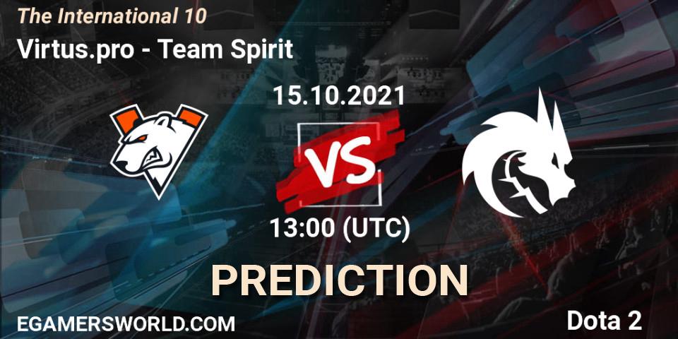 Virtus.pro - Team Spirit: Maç tahminleri. 15.10.2021 at 13:14, Dota 2, The Internationa 2021