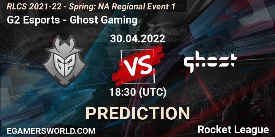 G2 Esports - Ghost Gaming: Maç tahminleri. 30.04.2022 at 18:30, Rocket League, RLCS 2021-22 - Spring: NA Regional Event 1