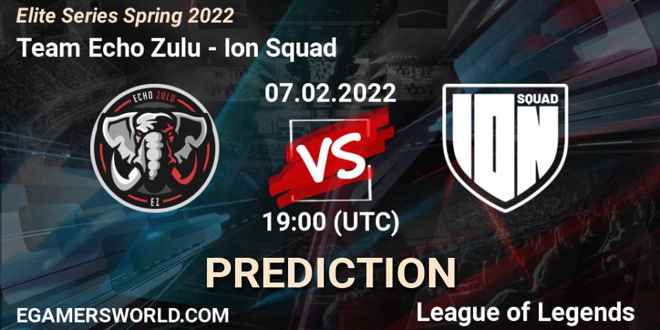 Team Echo Zulu - Ion Squad: Maç tahminleri. 07.02.22, LoL, Elite Series Spring 2022