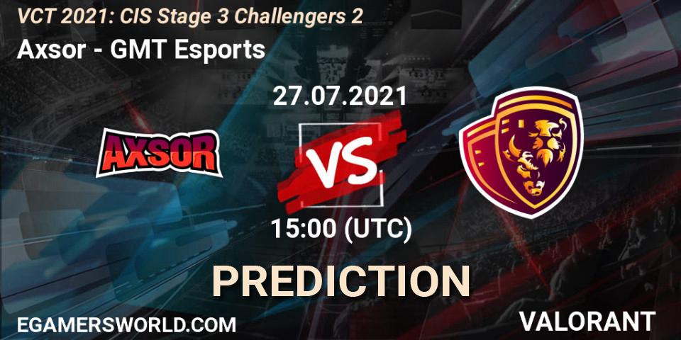 Axsor - GMT Esports: Maç tahminleri. 27.07.2021 at 15:00, VALORANT, VCT 2021: CIS Stage 3 Challengers 2