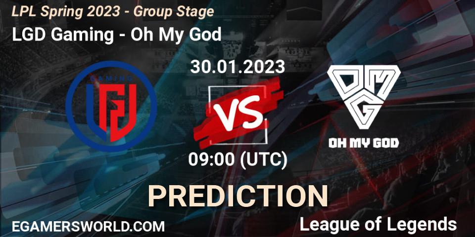 LGD Gaming - Oh My God: Maç tahminleri. 30.01.23, LoL, LPL Spring 2023 - Group Stage