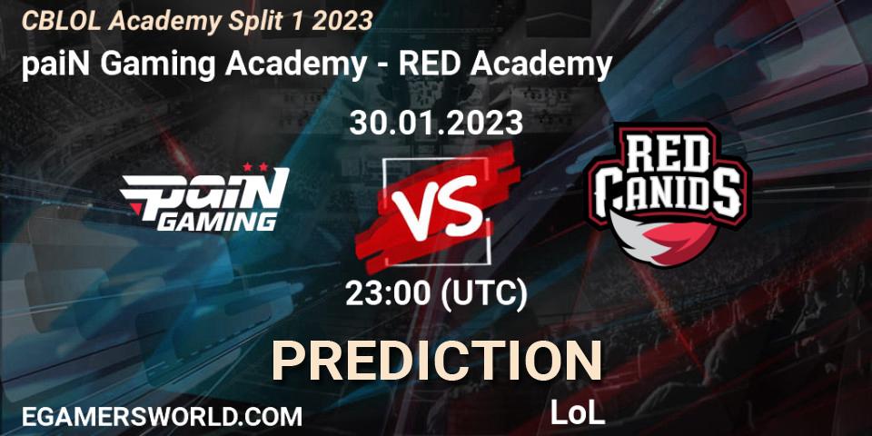 paiN Gaming Academy - RED Academy: Maç tahminleri. 30.01.23, LoL, CBLOL Academy Split 1 2023