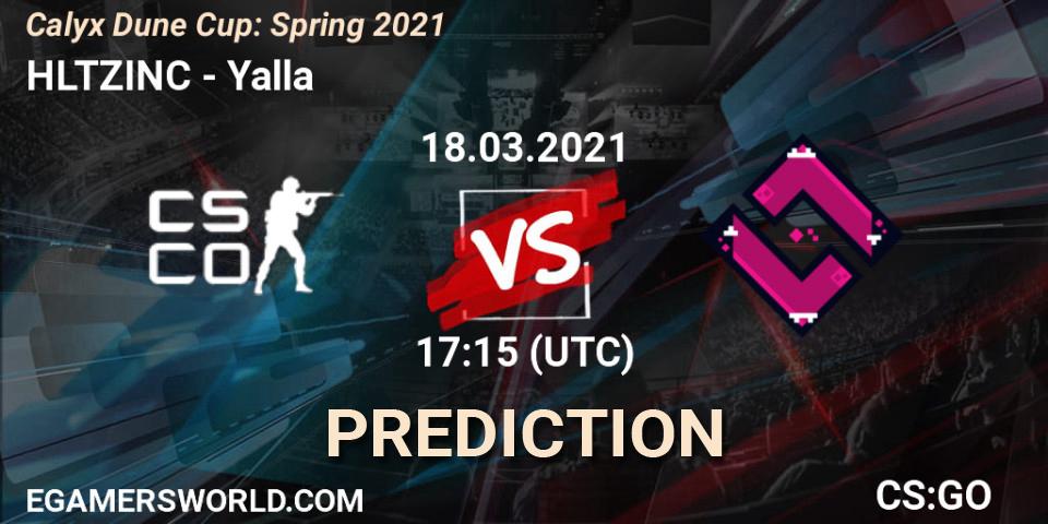 HLTZINC - Yalla: Maç tahminleri. 18.03.21, CS2 (CS:GO), Calyx Dune Cup: Spring 2021