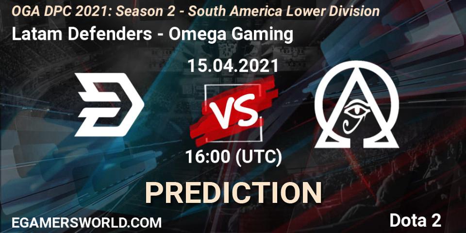 Latam Defenders - Omega Gaming: Maç tahminleri. 15.04.2021 at 16:01, Dota 2, OGA DPC 2021: Season 2 - South America Lower Division 