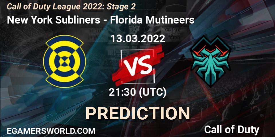 New York Subliners - Florida Mutineers: Maç tahminleri. 13.03.22, Call of Duty, Call of Duty League 2022: Stage 2