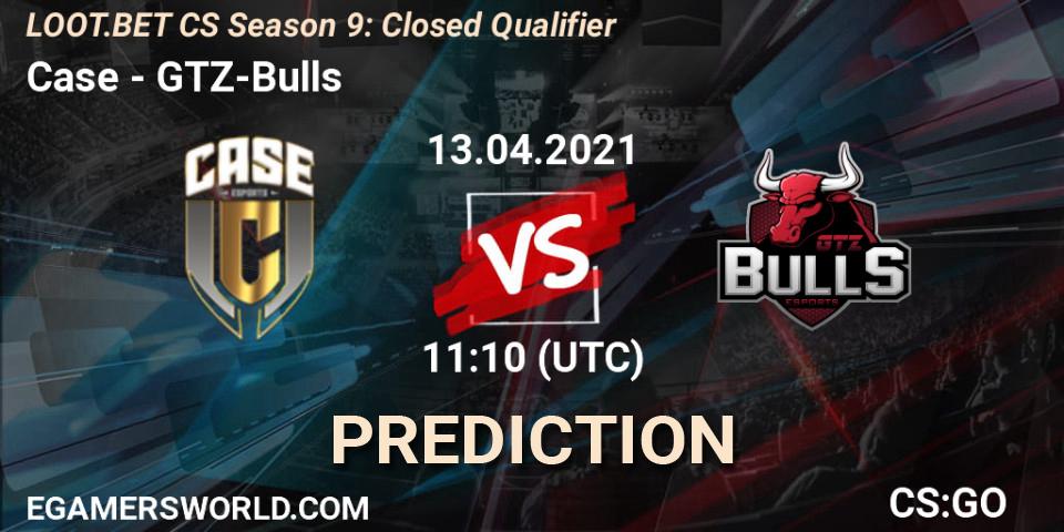 Case - GTZ-Bulls: Maç tahminleri. 13.04.2021 at 11:10, Counter-Strike (CS2), LOOT.BET CS Season 9: Closed Qualifier