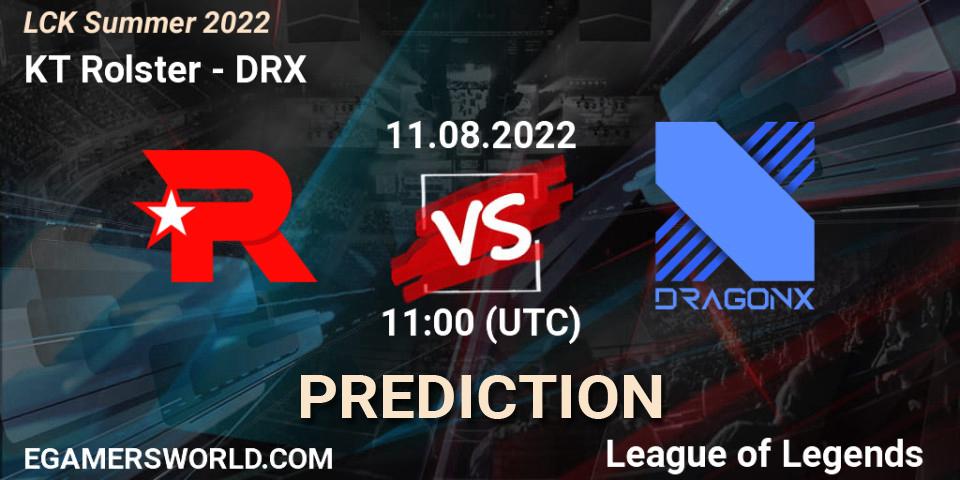 KT Rolster - DRX: Maç tahminleri. 11.08.2022 at 11:00, LoL, LCK Summer 2022