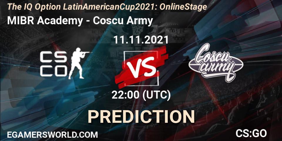 MIBR Academy - Coscu Army: Maç tahminleri. 11.11.2021 at 22:00, Counter-Strike (CS2), The IQ Option Latin American Cup 2021: Online Stage