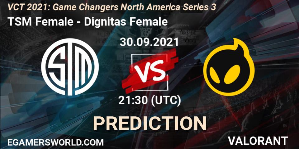 TSM Female - Dignitas Female: Maç tahminleri. 30.09.2021 at 21:30, VALORANT, VCT 2021: Game Changers North America Series 3