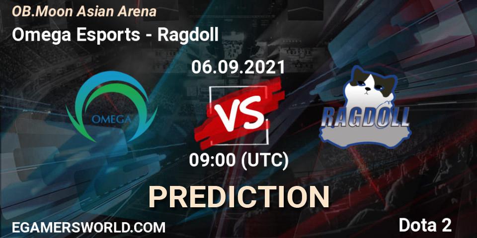 Omega Esports - Ragdoll: Maç tahminleri. 06.09.2021 at 09:00, Dota 2, OB.Moon Asian Arena