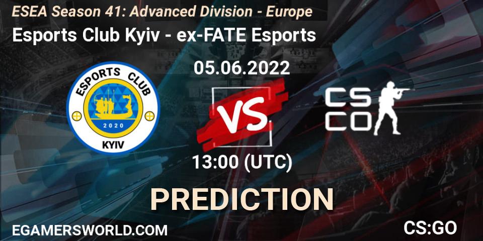 Esports Club Kyiv - ex-FATE Esports: Maç tahminleri. 05.06.2022 at 13:00, Counter-Strike (CS2), ESEA Season 41: Advanced Division - Europe