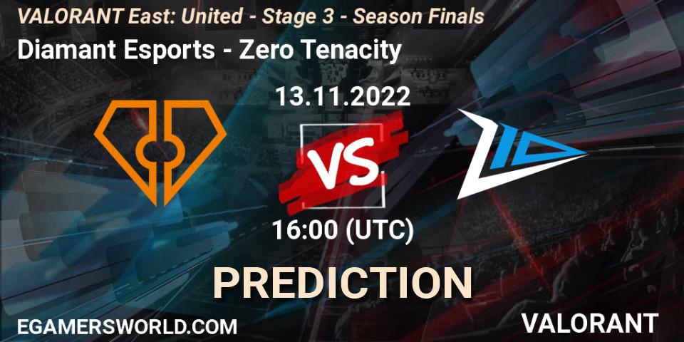 Diamant Esports - Zero Tenacity: Maç tahminleri. 13.11.22, VALORANT, VALORANT East: United - Stage 3 - Season Finals
