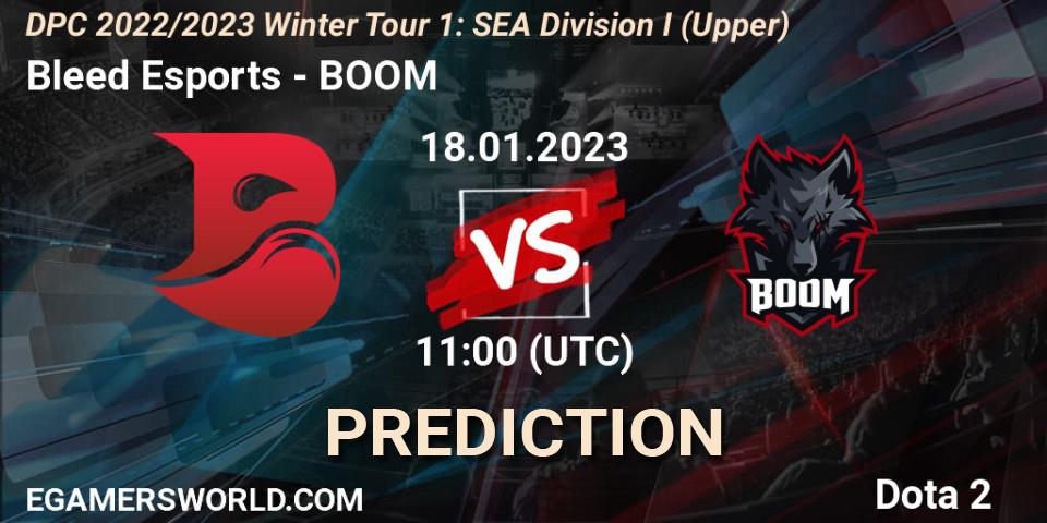 Bleed Esports - BOOM: Maç tahminleri. 18.01.2023 at 11:42, Dota 2, DPC 2022/2023 Winter Tour 1: SEA Division I (Upper)
