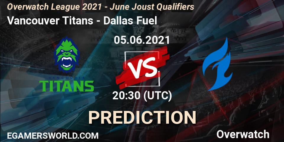 Vancouver Titans - Dallas Fuel: Maç tahminleri. 05.06.21, Overwatch, Overwatch League 2021 - June Joust Qualifiers