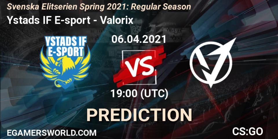 Ystads IF E-sport - Valorix: Maç tahminleri. 06.04.2021 at 19:00, Counter-Strike (CS2), Svenska Elitserien Spring 2021: Regular Season