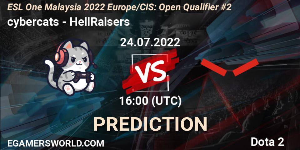 cybercats - HellRaisers: Maç tahminleri. 24.07.2022 at 16:09, Dota 2, ESL One Malaysia 2022 Europe/CIS: Open Qualifier #2