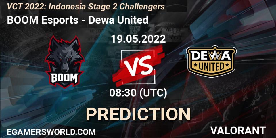 BOOM Esports - Dewa United: Maç tahminleri. 19.05.2022 at 08:30, VALORANT, VCT 2022: Indonesia Stage 2 Challengers