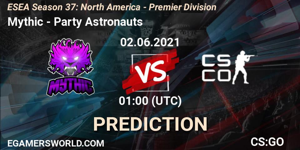 Mythic - Party Astronauts: Maç tahminleri. 02.06.2021 at 01:00, Counter-Strike (CS2), ESEA Season 37: North America - Premier Division