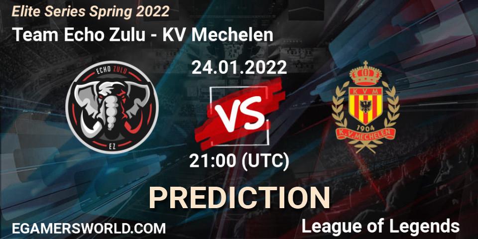 Team Echo Zulu - KV Mechelen: Maç tahminleri. 24.01.2022 at 21:00, LoL, Elite Series Spring 2022