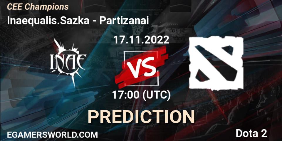 Inaequalis.Sazka - Partizanai: Maç tahminleri. 17.11.2022 at 17:30, Dota 2, CEE Champions