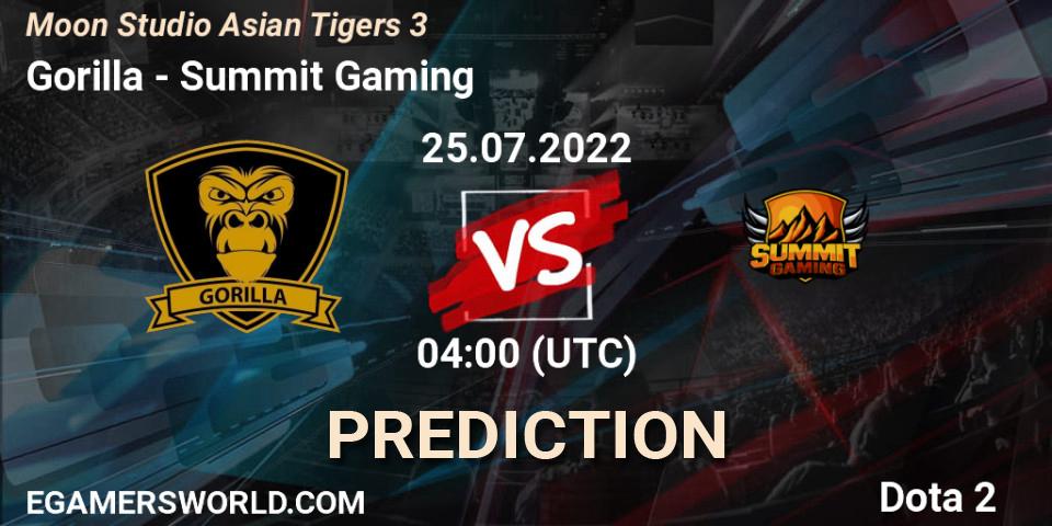 Gorilla - Summit Gaming: Maç tahminleri. 25.07.2022 at 04:12, Dota 2, Moon Studio Asian Tigers 3