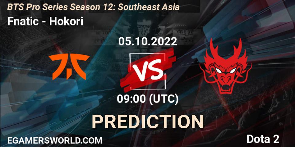 Fnatic - Hokori: Maç tahminleri. 05.10.2022 at 09:01, Dota 2, BTS Pro Series Season 12: Southeast Asia