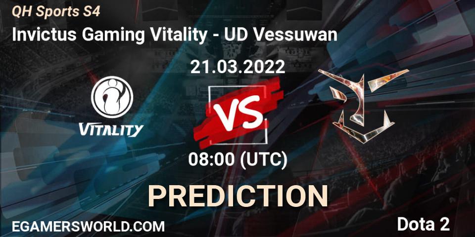 Invictus Gaming Vitality - UD Vessuwan: Maç tahminleri. 21.03.2022 at 08:12, Dota 2, QH Sports S4