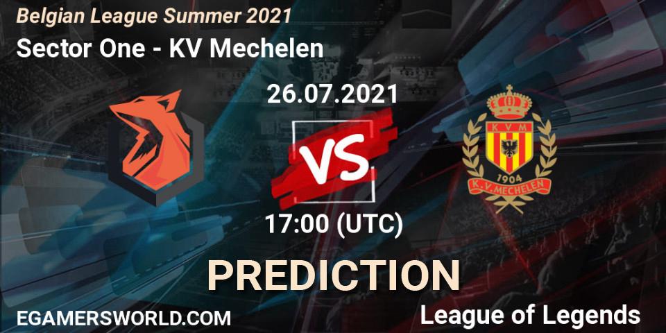 Sector One - KV Mechelen: Maç tahminleri. 26.07.2021 at 17:00, LoL, Belgian League Summer 2021