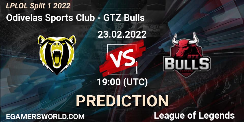 Odivelas Sports Club - GTZ Bulls: Maç tahminleri. 23.02.2022 at 19:00, LoL, LPLOL Split 1 2022