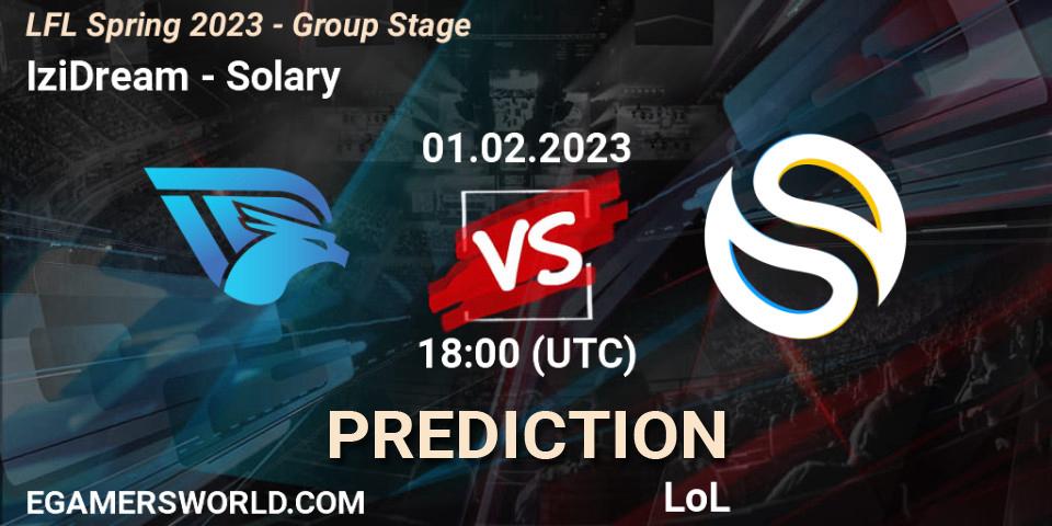 IziDream - Solary: Maç tahminleri. 01.02.23, LoL, LFL Spring 2023 - Group Stage
