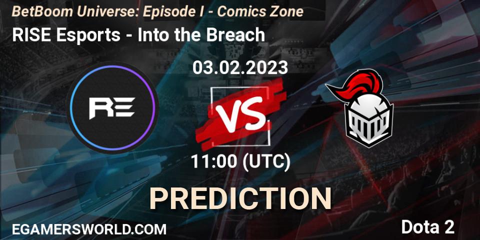 RISE Esports - Into the Breach: Maç tahminleri. 03.02.23, Dota 2, BetBoom Universe: Episode I - Comics Zone
