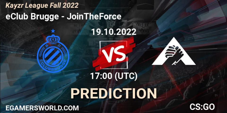 eClub Brugge - JoinTheForce: Maç tahminleri. 19.10.2022 at 17:00, Counter-Strike (CS2), Kayzr League Fall 2022