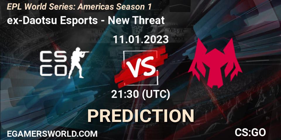 ex-Daotsu Esports - New Threat: Maç tahminleri. 11.01.23, CS2 (CS:GO), EPL World Series: Americas Season 1