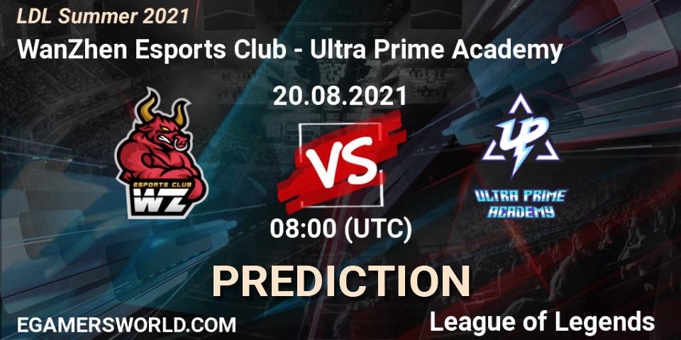 WanZhen Esports Club - Ultra Prime Academy: Maç tahminleri. 20.08.2021 at 08:10, LoL, LDL Summer 2021