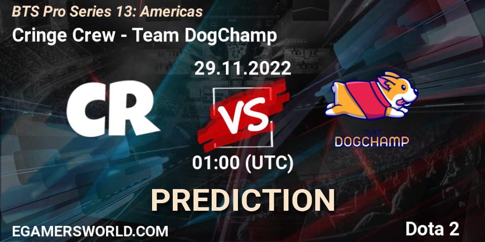 Cringe Crew - Team DogChamp: Maç tahminleri. 01.12.22, Dota 2, BTS Pro Series 13: Americas