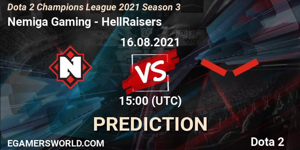 Nemiga Gaming - HellRaisers: Maç tahminleri. 16.08.2021 at 15:01, Dota 2, Dota 2 Champions League 2021 Season 3