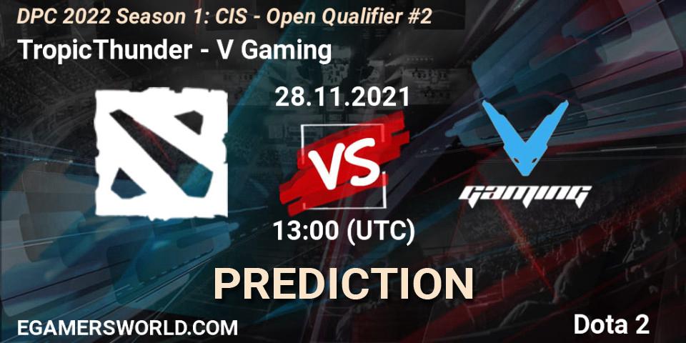 TropicThunder - V Gaming: Maç tahminleri. 28.11.2021 at 13:10, Dota 2, DPC 2022 Season 1: CIS - Open Qualifier #2