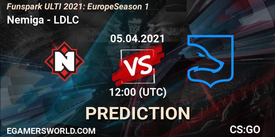 Nemiga - LDLC: Maç tahminleri. 05.04.2021 at 12:00, Counter-Strike (CS2), Funspark ULTI 2021: Europe Season 1