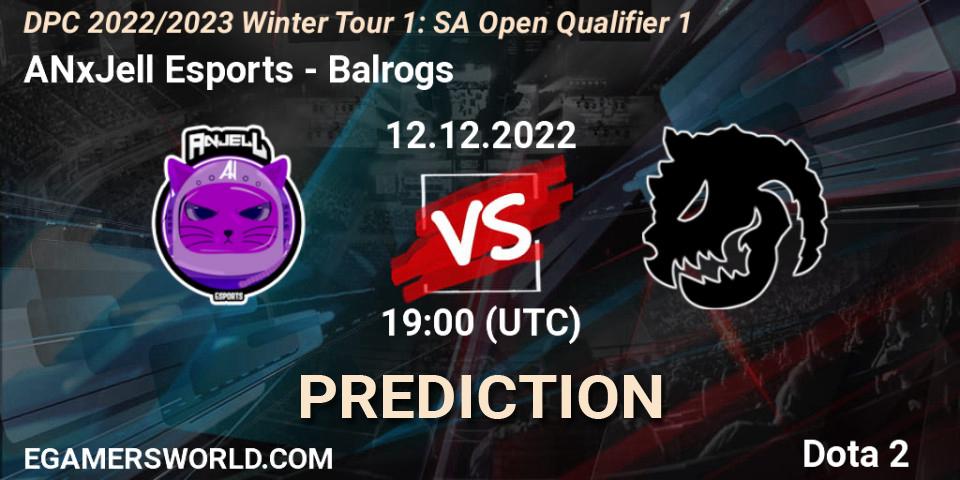 ANxJell Esports - Balrogs: Maç tahminleri. 12.12.22, Dota 2, DPC 2022/2023 Winter Tour 1: SA Open Qualifier 1