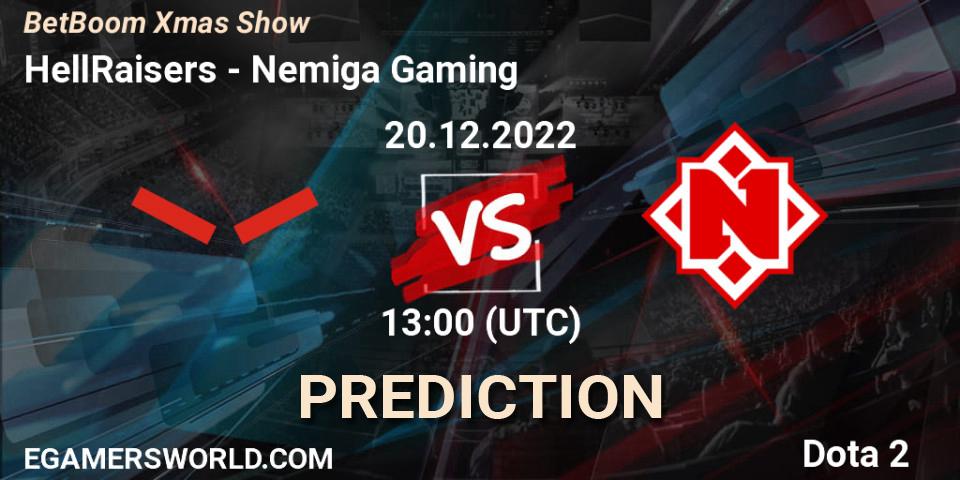 HellRaisers - Nemiga Gaming: Maç tahminleri. 20.12.22, Dota 2, BetBoom Xmas Show