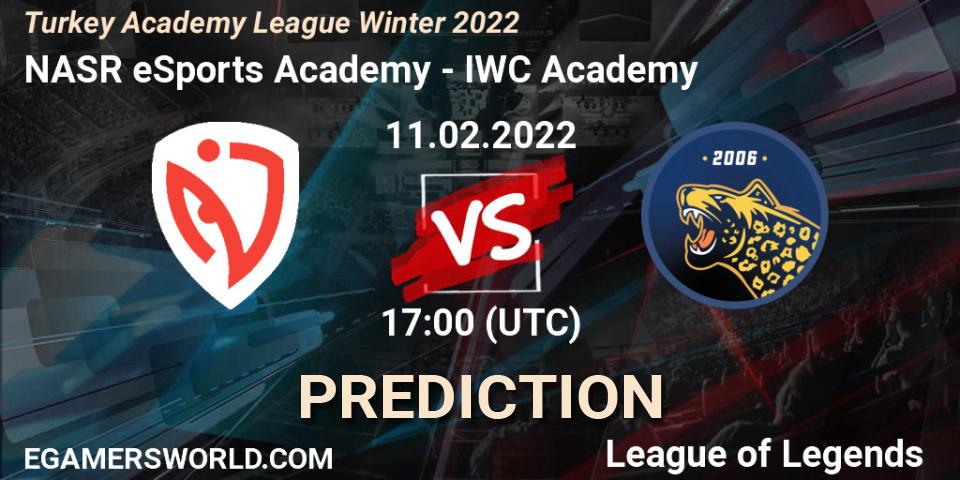 NASR eSports Academy - IWC Academy: Maç tahminleri. 11.02.2022 at 17:10, LoL, Turkey Academy League Winter 2022