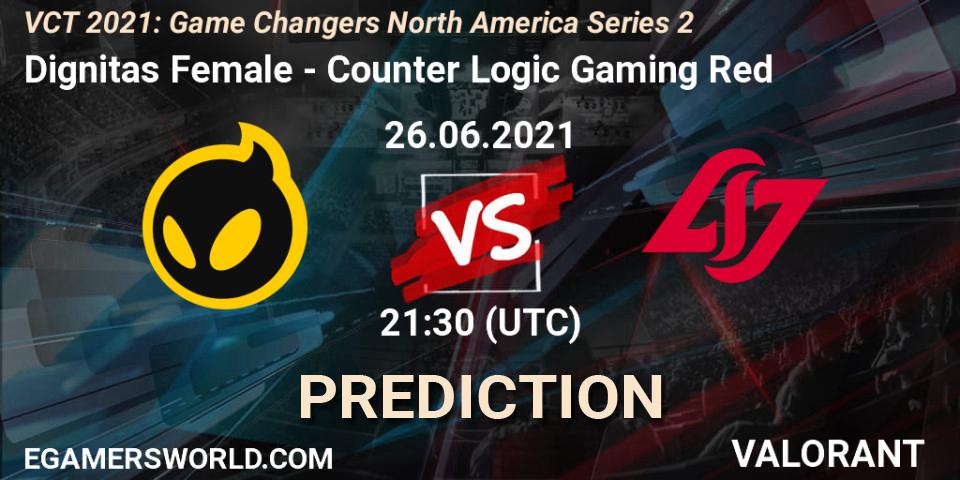 Dignitas Female - Counter Logic Gaming Red: Maç tahminleri. 26.06.2021 at 21:00, VALORANT, VCT 2021: Game Changers North America Series 2