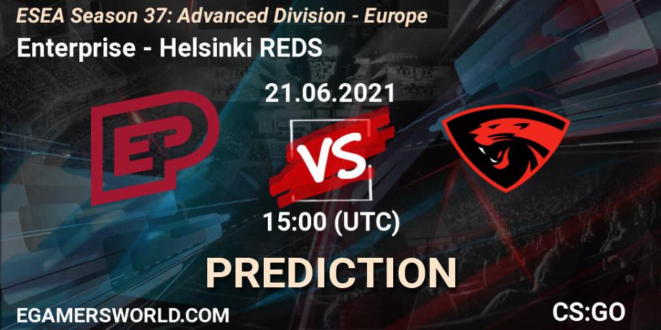 Enterprise - Helsinki REDS: Maç tahminleri. 21.06.2021 at 15:00, Counter-Strike (CS2), ESEA Season 37: Advanced Division - Europe