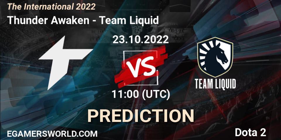 Thunder Awaken - Team Liquid: Maç tahminleri. 23.10.2022 at 10:12, Dota 2, The International 2022