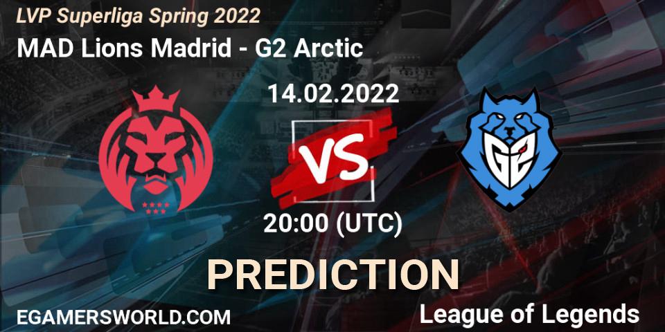 MAD Lions Madrid - G2 Arctic: Maç tahminleri. 14.02.2022 at 19:00, LoL, LVP Superliga Spring 2022