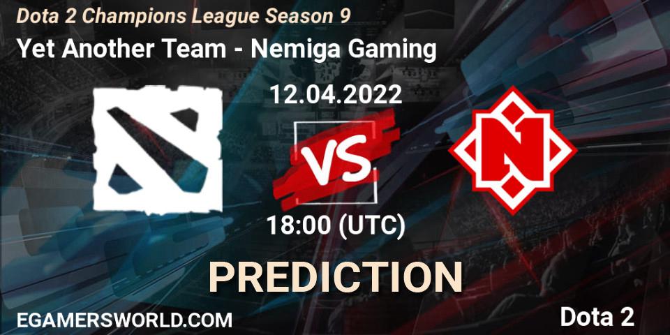 Yet Another Team - Nemiga Gaming: Maç tahminleri. 12.04.2022 at 18:25, Dota 2, Dota 2 Champions League Season 9