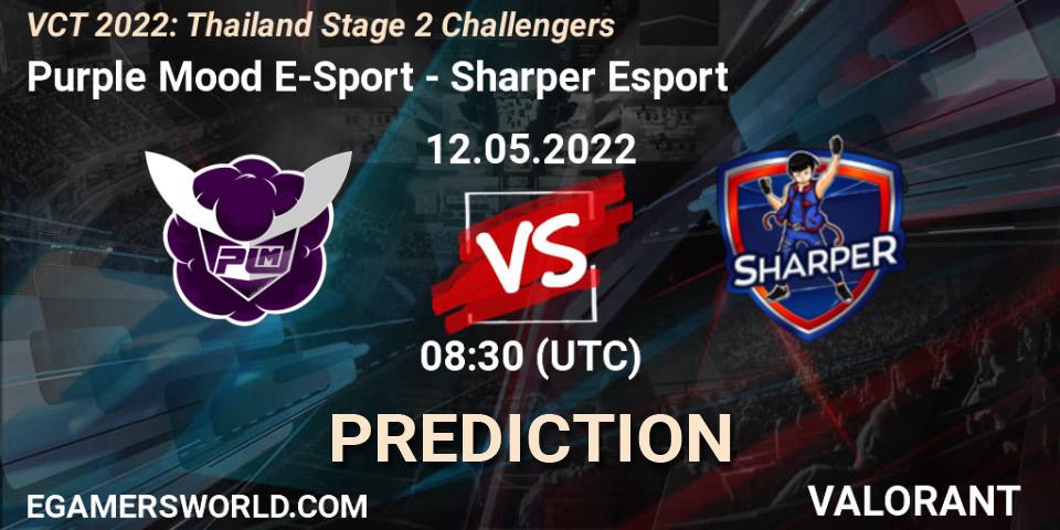 Purple Mood E-Sport - Sharper Esport: Maç tahminleri. 12.05.2022 at 08:30, VALORANT, VCT 2022: Thailand Stage 2 Challengers